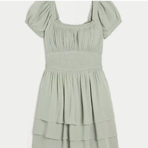 Hollister Sadie Dress On/Off the Shoulder Triple-Tier Skort Romper Dress S New